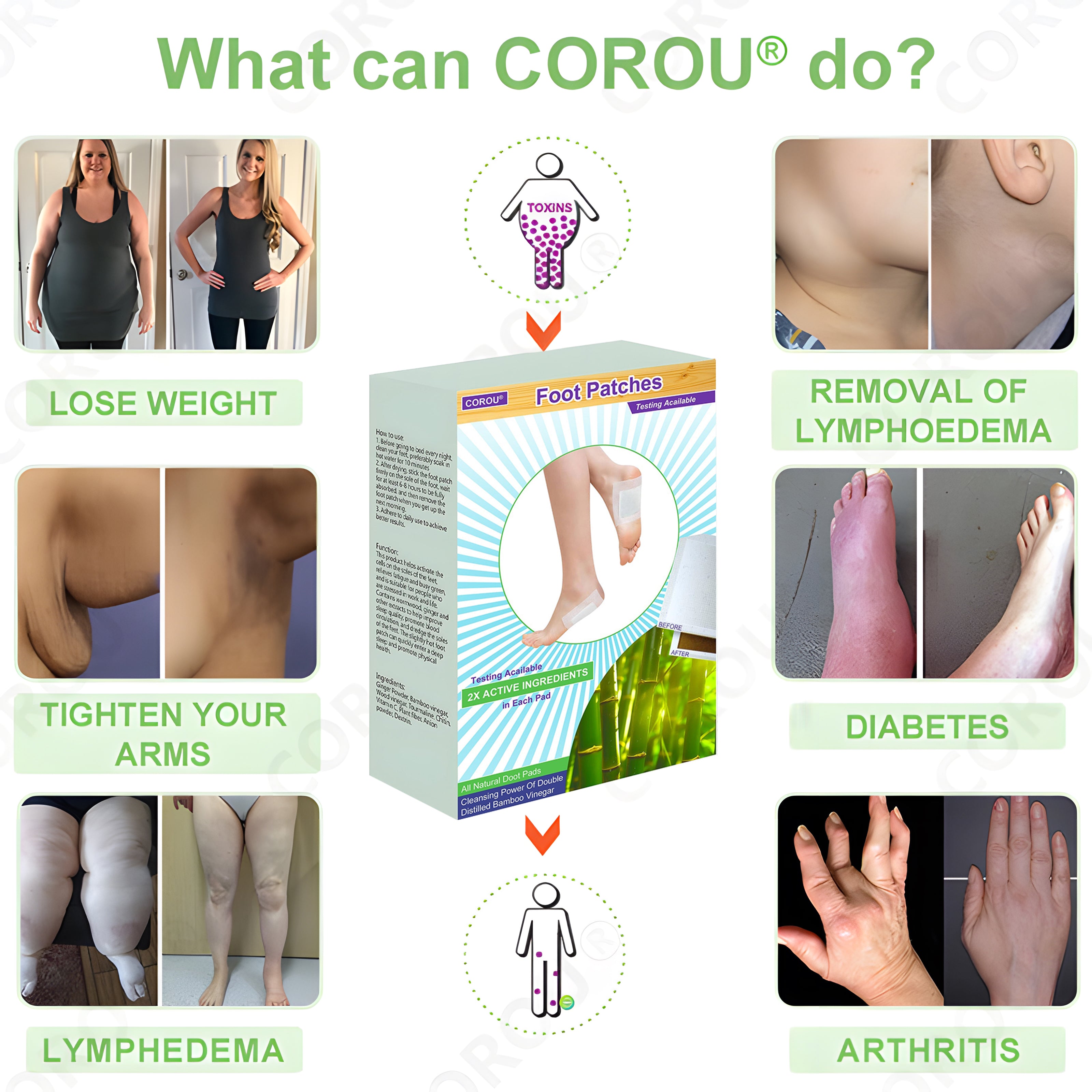 COROU® Natural Herbal Tourmaline Far Infrared Foot Patches 11 gempages 567118433360020521 01909c57 d2bd 40b2 a101 dc79de4cd252