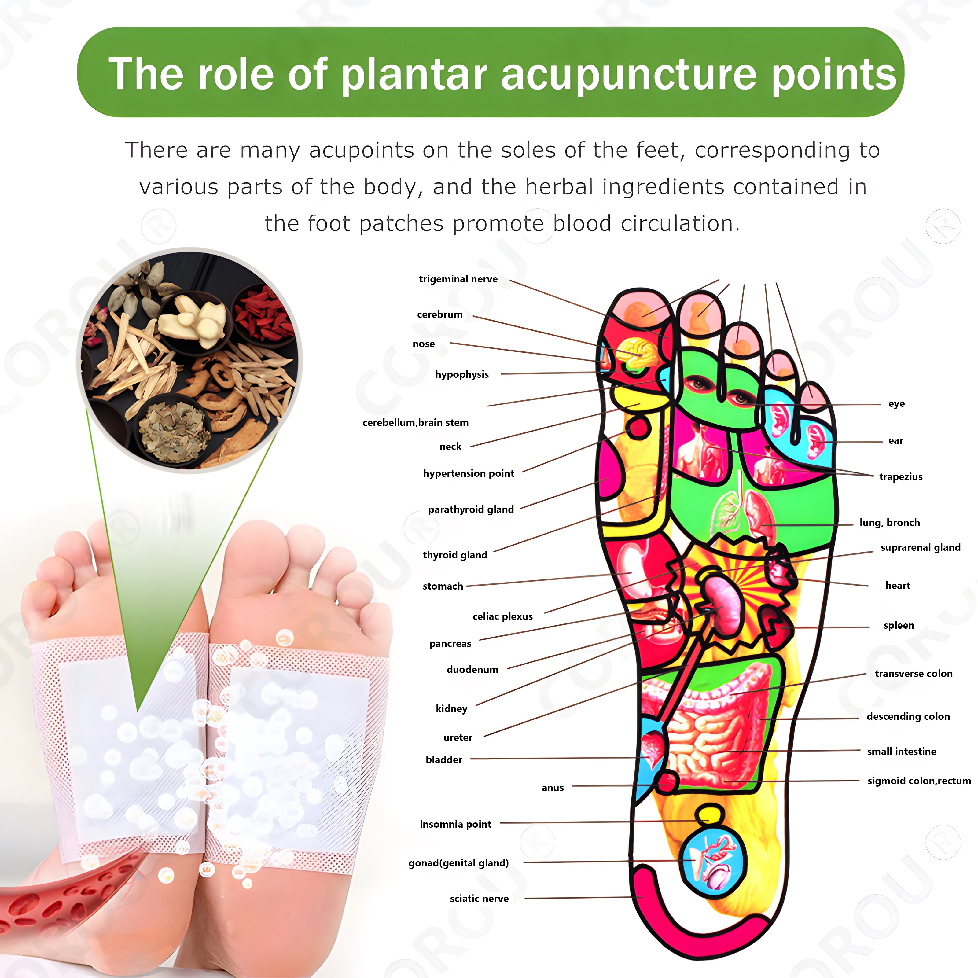 COROU® Natural Herbal Tourmaline Far Infrared Foot Patches 15 gempages 567118433360020521 6d30457b 24c0 42a0 99b8 ea32ba6ab5c0
